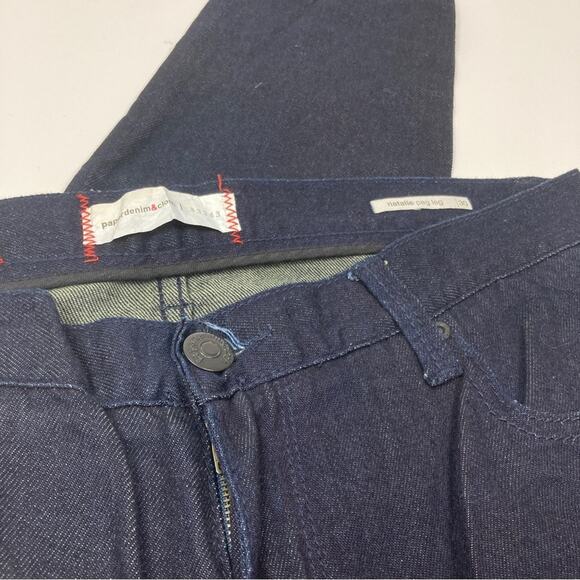 Paper Denim & Cloth | Natalie Peg Leg Dark Wash Skinny Straight Jeans Cotton 30 - Picture 3 of 7